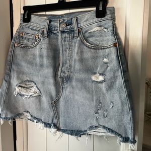 Levi’s Denim Skirt - distressed!